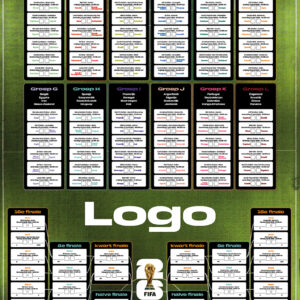 WK Poster A1 Groen met eigen logo (Staand - 840x594mm)