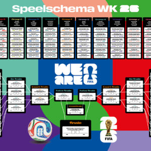 WK Poster A1 Blauw (Liggend - 594x840mm)